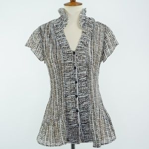 East 5th Womens XL Pleated Contoured Brown Cre